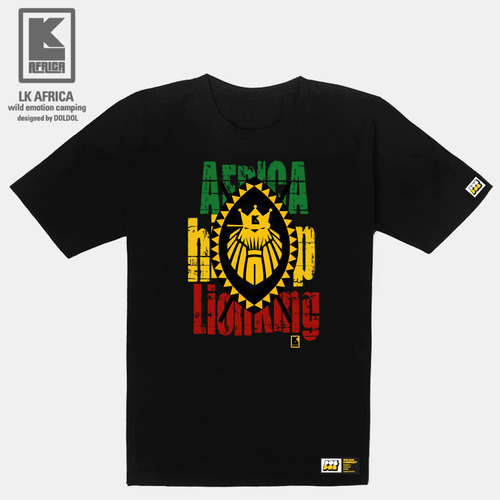 [돌돌컴퍼니] LK AFRICA-T-05 엘케이 아프리카 사자 라스타 그래피티 캐릭터 디자인 캠핑 티셔츠