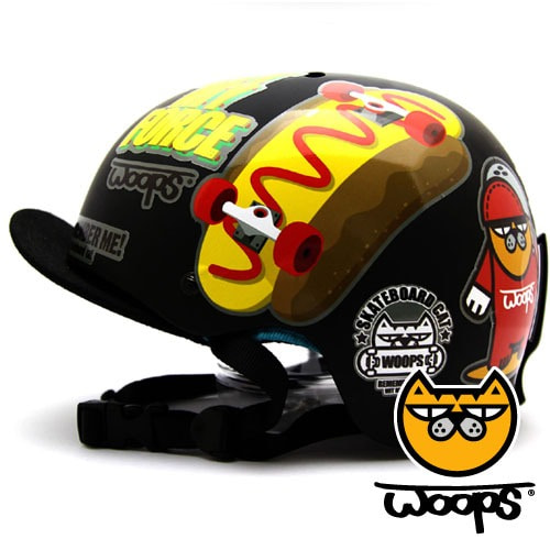 [그래피커] 0018-WOOPS-Helmet-10  헬멧 튜닝 스티커