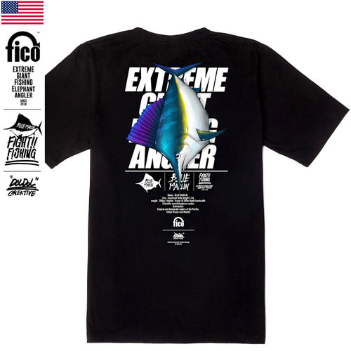 [돌돌] FICO_tshirts-50 익스트림 바다 낚시 앵글러 코끼리 피코 캐릭터 그래픽 디자인 티셔츠