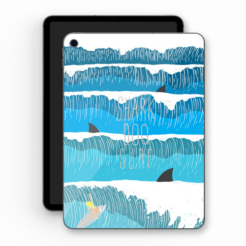 [돌돌] Sharkdog-TabletPC-02 샤크독 서핑 하와이 샤크독 캐릭터 그래픽 디자인 ipad pro 아이패드 프로 에어 미니 갤러시 탭 LG G 패드 튜닝 랩핑 보호 필름 스티커 스킨 데칼 그래피커