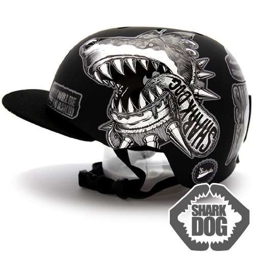 [그래피커] 0014-Shark DOG-Helmet-05   헬멧 튜닝 스티커