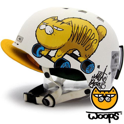 [그래피커] 0018-WOOPS-Helmet-04   헬멧 튜닝 스티커