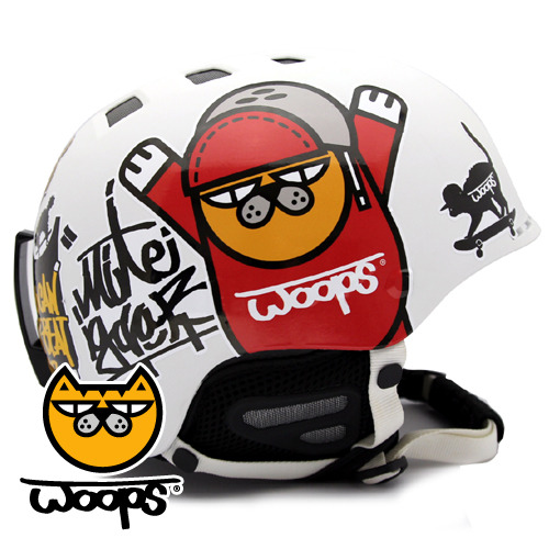 [그래피커] 0018-WOOPS-Helmet-01   헬멧 튜닝 스티커